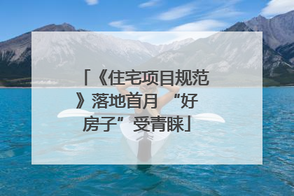 《住宅项目规范》落地首月 “好房子”受青睐
