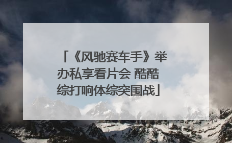 《风驰赛车手》举办私享看片会 酷酷综打响体综突围战