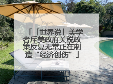 「世界说」美学者斥美政府关税政策反复无常正在制造“经济创伤”
