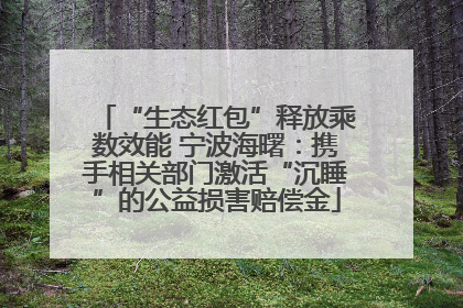 “生态红包”释放乘数效能 宁波海曙：携手相关部门激活“沉睡”的公益损害赔偿金