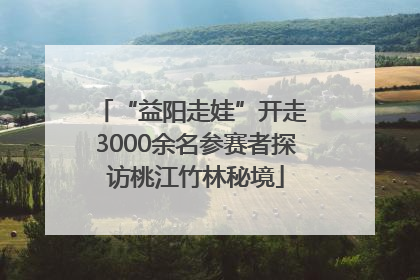 “益阳走娃”开走 3000余名参赛者探访桃江竹林秘境