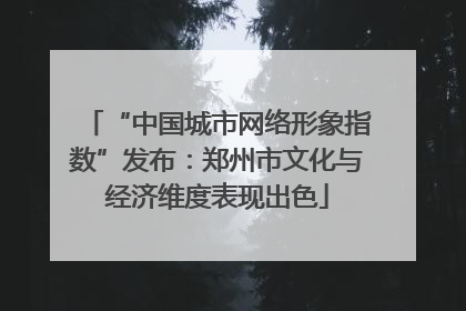 “中国城市网络形象指数”发布：郑州市文化与经济维度表现出色