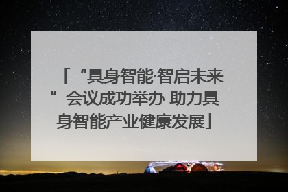 “具身智能·智启未来”会议成功举办 助力具身智能产业健康发展