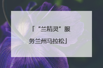 “兰精灵”服务兰州马拉松