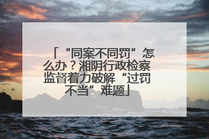 “同案不同罚”怎么办？湘阴行政检察监督着力破解“过罚不当”难题