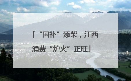 “国补”添柴，江西消费“炉火”正旺