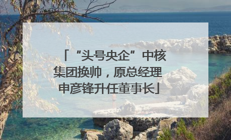 “头号央企”中核集团换帅，原总经理申彦锋升任董事长