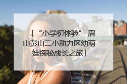 “小学初体验” 眉山彭山二小助力区幼萌娃探秘成长之旅