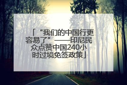 “我们的中国行更容易了”——印尼民众点赞中国240小时过境免签政策
