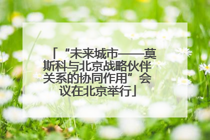 “未来城市——莫斯科与北京战略伙伴关系的协同作用”会议在北京举行