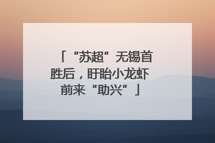 “苏超”无锡首胜后，盱眙小龙虾前来“助兴”