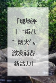 现场评丨“街巷”烟火气激发消费新活力