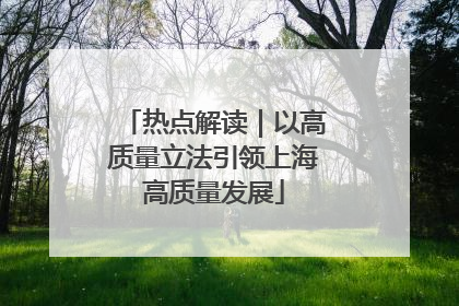 热点解读｜以高质量立法引领上海高质量发展