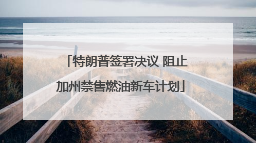 特朗普签署决议 阻止加州禁售燃油新车计划
