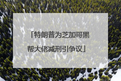 特朗普为芝加哥黑帮大佬减刑引争议