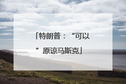 特朗普：“可以”原谅马斯克