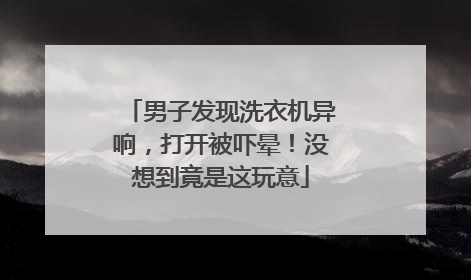 男子发现洗衣机异响，打开被吓晕！没想到竟是这玩意
