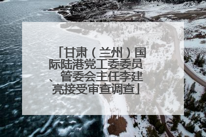 甘肃（兰州）国际陆港党工委委员、管委会主任李建亮接受审查调查