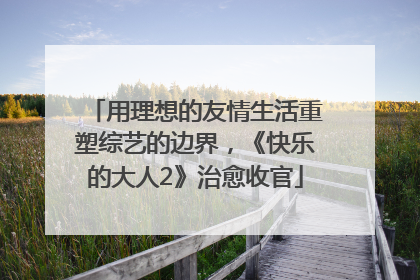 用理想的友情生活重塑综艺的边界，《快乐的大人2》治愈收官