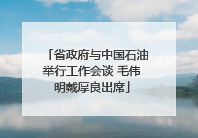 省政府与中国石油举行工作会谈 毛伟明戴厚良出席