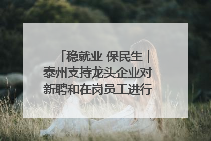 稳就业 保民生｜泰州支持龙头企业对新聘和在岗员工进行实训——到岗就能用 用了就见效