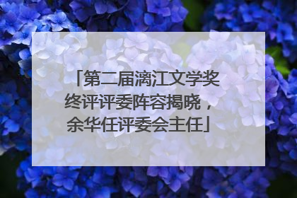 第二届漓江文学奖终评评委阵容揭晓，余华任评委会主任