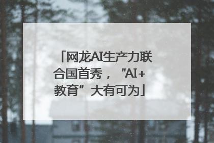 网龙AI生产力联合国首秀，“AI+教育”大有可为