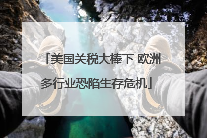 美国关税大棒下 欧洲多行业恐陷生存危机