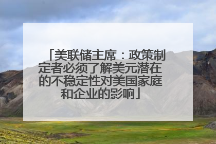 美联储主席：政策制定者必须了解美元潜在的不稳定性对美国家庭和企业的影响