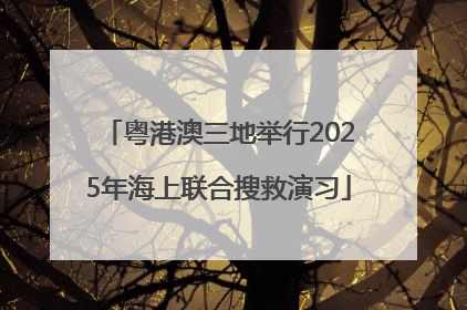 粤港澳三地举行2025年海上联合搜救演习