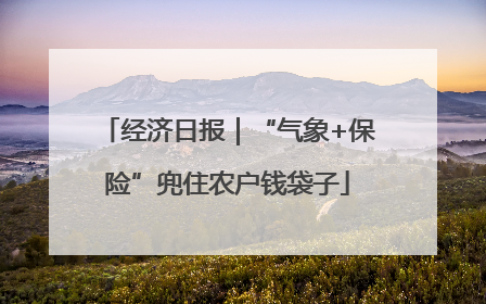 经济日报｜“气象+保险”兜住农户钱袋子