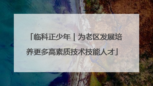临科正少年｜为老区发展培养更多高素质技术技能人才