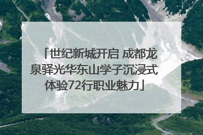 世纪新城开启 成都龙泉驿光华东山学子沉浸式体验72行职业魅力