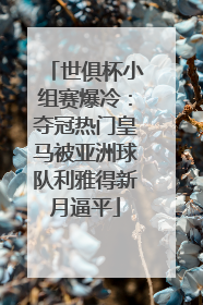 世俱杯小组赛爆冷：夺冠热门皇马被亚洲球队利雅得新月逼平