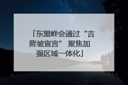 东盟峰会通过“吉隆坡宣言” 聚焦加强区域一体化
