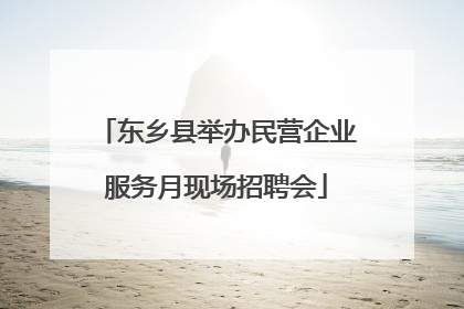 东乡县举办民营企业服务月现场招聘会