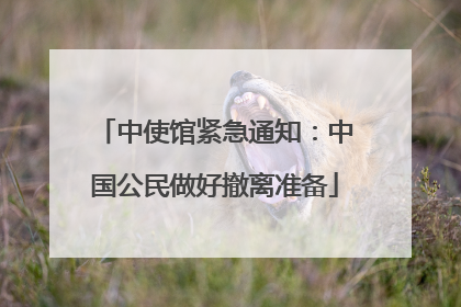 中使馆紧急通知：中国公民做好撤离准备