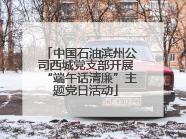 中国石油滨州公司西城党支部开展“端午话清廉”主题党日活动