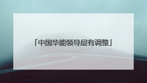 中国华能领导层有调整
