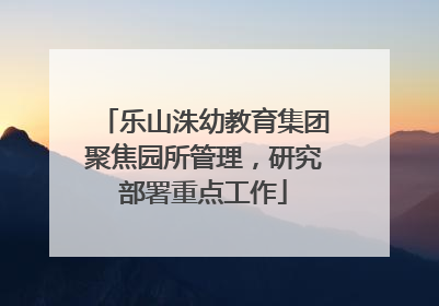 乐山洙幼教育集团聚焦园所管理，研究部署重点工作