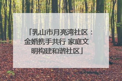 乳山市月亮湾社区：金婚携手共行 家庭文明构建和谐社区