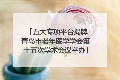 五大专项平台揭牌 青岛市老年医学学会第十五次学术会议举办