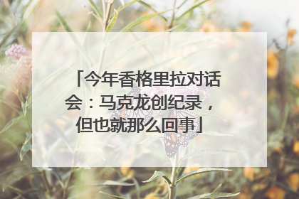 今年香格里拉对话会：马克龙创纪录，但也就那么回事