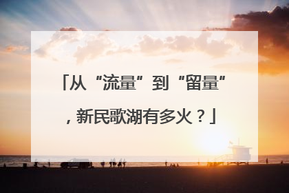 从“流量”到“留量”，新民歌湖有多火？