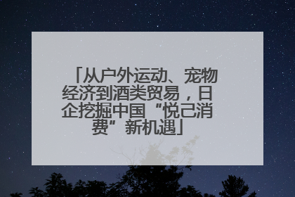 从户外运动、宠物经济到酒类贸易，日企挖掘中国“悦己消费”新机遇