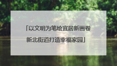 以文明为笔绘宜居新画卷 新北街道打造幸福家园