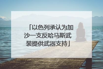 以色列承认为加沙一支反哈马斯武装提供武器支持