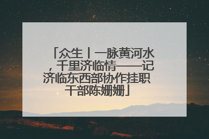 众生丨一脉黄河水，千里济临情——记济临东西部协作挂职干部陈姗姗