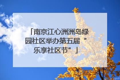南京江心洲洲岛绿园社区举办第五届“乐享社区节”