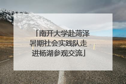 南开大学赴菏泽暑期社会实践队走进杨湖参观交流